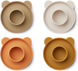 Liewood Baby Food Plate Made of Silicone 4 Pieces