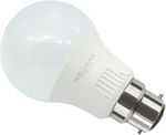 Wellmax Β22 LED Lampen für Fassung E27 und Form A60 Warmes Weiß 1050lm 10Stück