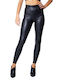 Only Frauen Lang Leggings Hochgeschnitten Schwarz