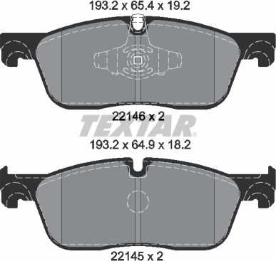 Textar Brake Pad Front 4pcs for Jaguar E-Pace Land Rover Discovery Sport