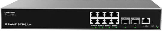 Grandstream GWN7811P Managed L3 PoE Switch με 8 Θύρες Gigabit (1Gbps) Ethernet και 2 SFP Θύρες