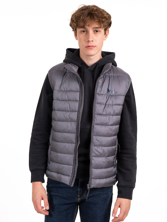 Ärmellos Jacke Wasserdicht und Winddicht Grey