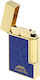 S.T. Dupont Linea Maestra Blue Yellow Gold Lighter Flame in Brown Color