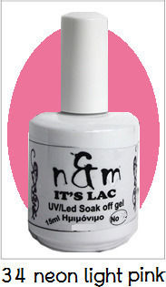N&M Nails Хибриден Лак за Нокти neon light pink 34 15мл 1бр