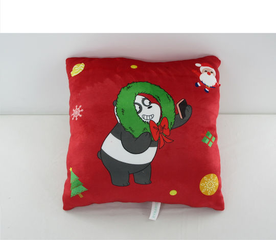 We Bare Bears Christmas Decorative Pillow Red