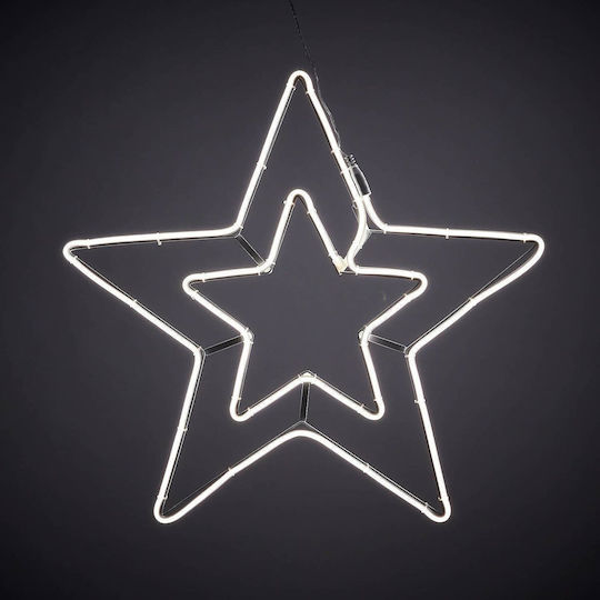 Lucas Crăciunesc Decorativ Suspendata Stea cu lumină LED Plastic 60εκ. 1buc