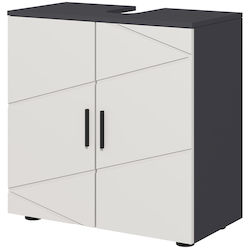 Kleankin Bathroom Cabinet L60xD30xH60cm Gray