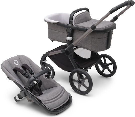 Bugaboo Fox 5 Adjustable Baby Stroller Suitable for Newborn Grey Melange