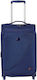 Delsey Cabin Travel Suitcase Blue with 4 Wheels Height 55cm.