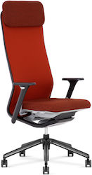 Office Chair with Fixed Arms Red Nowy Styl