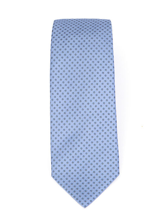 Hugo Boss Herren Krawatte Seide Gedruckt in Hellblau Farbe