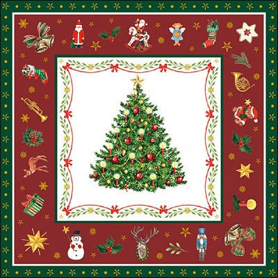 Gialpis Serviette mit Weihnachtsbäumchen