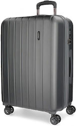 Movom Large Travel Suitcase Grey with 4 Wheels Height 75cm.