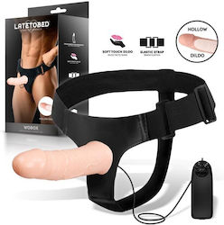 Control Harness με Dildo 16.5cm και Δόνηση στο χρώμα του δέρματος