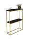 Manson Wooden Console Table Gold L60xW20xH80cm