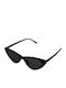 Looks Style Eyewear Γυναικεία Γυαλιά Ηλίου με Μαύρο Κοκκάλινο Σκελετό και Μαύρο Φακό 42BAX-01150