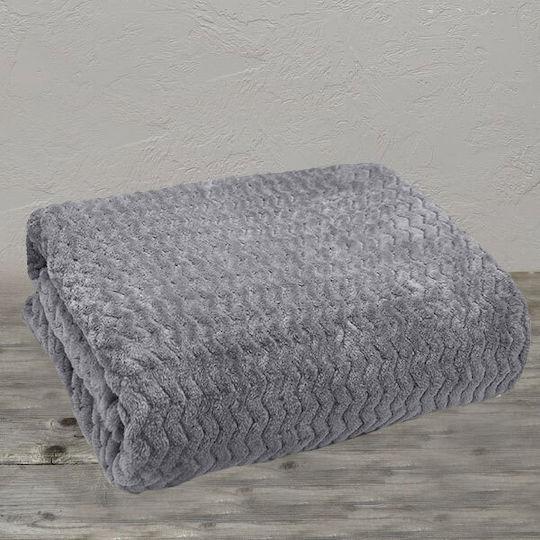 To megalo pazari Fleece Decke Übergröße 220x230cm Grau