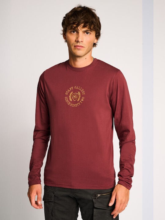 Staff Men's Long Sleeve Blouse Bordeaux