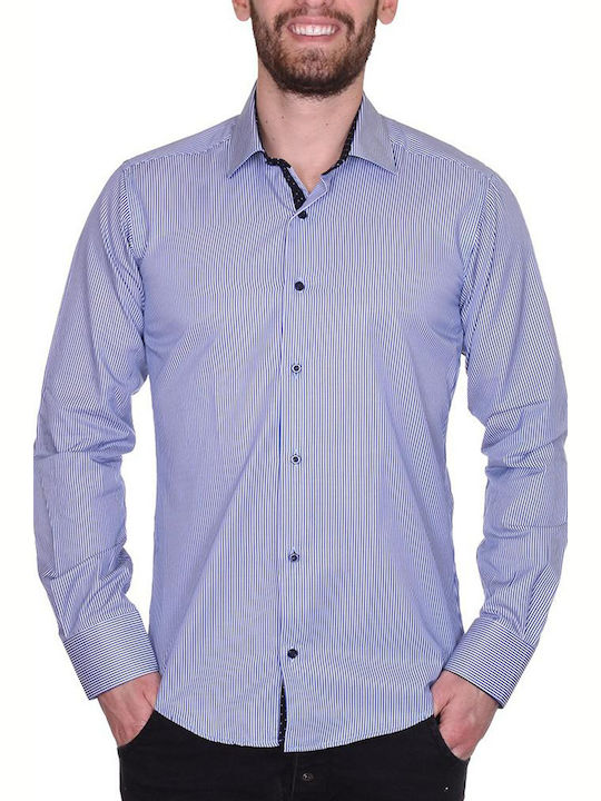 Endeson Fashion Μακρυμάνικo Πουκάμισο Μπλε.