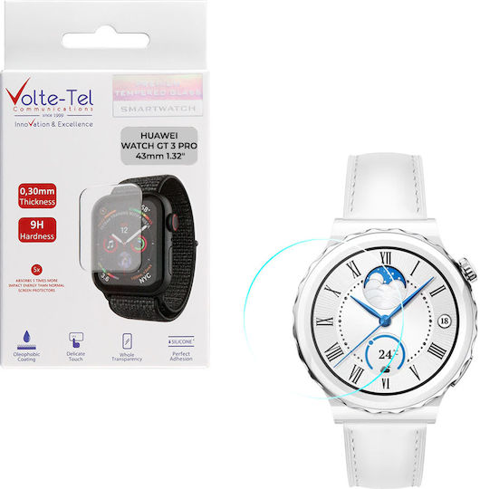 Volte-Tel 2.5d Full Glue Full Tempered Glass για το Huawei Watch GT 3 Pro 43mm 1τμχ