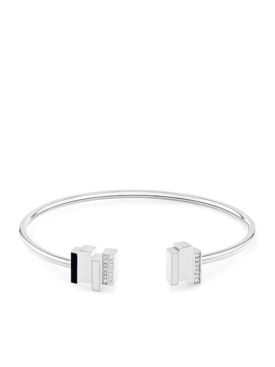 Tommy Hilfiger Bracelet Handcuffs made of Steel with Zircon