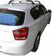 Hermes Metallic Car Roof Bars for BMW Series 1 5D Set with Roof Rack Legs Black
