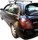 Hermes Steel Car Roof Bars for Nissan Almera 3D Set with Roof Rack Legs Black