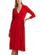 Ralph Lauren Midi Dress Red