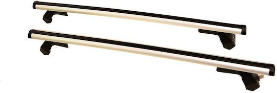 Hermes Aluminum Car Roof Bars 110cm for Renault Laguna 4D Set with Roof Rack Legs Silver