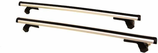 Hermes Car Roof Bars Aluminum 110cm for Suzuki Baleno 5D Set with Roof Rack Legs Silver
