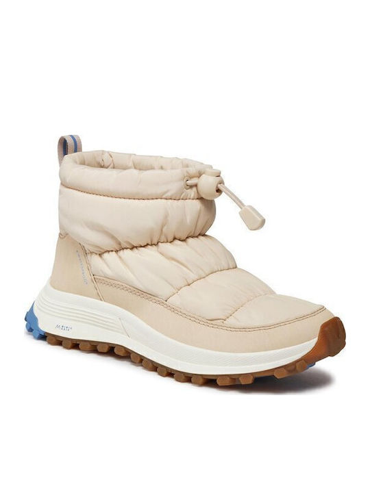 Clarks ATLTrek Ice WP Δερμάτινες Γυναικείες Μπότες Χιονιού Μπεζ