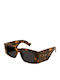 Ysl Unisex Sunglasses with Brown Tartaruga Plastic Frame and Gray Lens SL 654 003