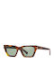 Ysl Calista Damen Sonnenbrille mit Braun Schildkröte Kunststoff Gestell und Grün Linse SL 633 003