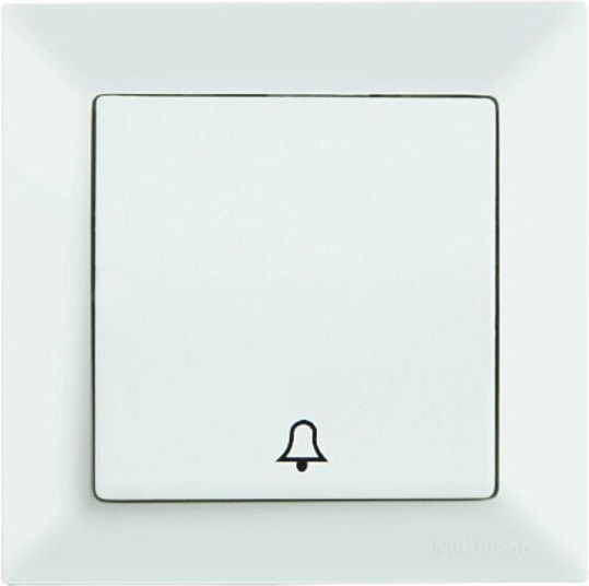 Mutlusan Candela Wall Push Bell Button White 70352