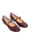 Anatomic Patent Leather Ballerinas Burgundy