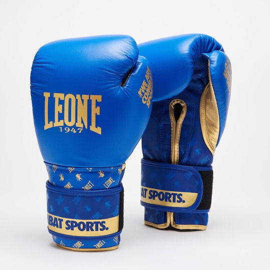 Leone 1947 Boxhandschuhe Leder für Kampf Blau