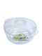 ForHome Plastic Salad Bowl Transparent 22.5x12.5cm