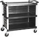 Gewerbliche Küchen-Food-Cart JD-UC333/Schwarz Höhe85xTiefe82.5xBreite41cm