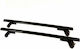 Hermes Aluminum Car Roof Bars 110cm for Seat Inca 3D Set with Roof Rack Legs Black
