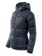 Κοντό Γυναικείο Puffer Μπουφάν για Χειμώνα Navy Μπλε