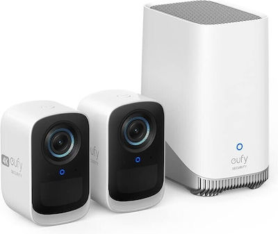 Anker Eufycam 3c S300 Sistem Integrat CCTV cu Control Hub și 2 Camere Wireless 8MP