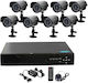 Surveillance System 8 Cameras Cameras 1080p with Recorder