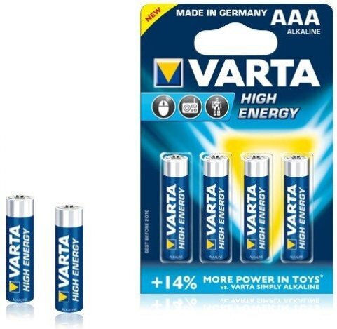 Varta High Energy Alkaline Batteries AAA 1.5V 4pcs
