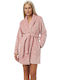 Minerva Winter Women's Fleece Robe Pink pale