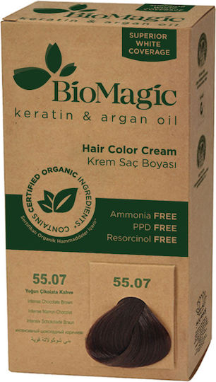 BioMagic Боя За Коса 55.07 - Интензивно Шоколадово Кафяво 60мл