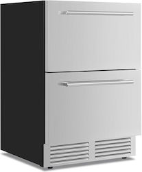 Klimaitalia Frigider Inoxidabil de Banc 145lt cu Sertar și Unitate de Răcire 2/+10°C L59.5xl58.5xH85cm