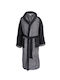 Dimcol Hooded Bathrobe Grey-Black 1330911704840234