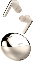 Ldnio T01 Earbud Bluetooth Handsfree Ακουστικά με Θήκη Φόρτισης Χρυσά