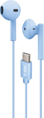 SBS Stereo Earset Безжични с щекер USB-C Blue