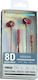 Gjby Earbuds Handsfree with 3.5mm Connector Red
